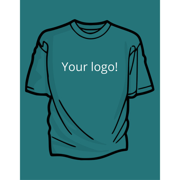 CUSTOM Logo Vinyl Printed White Short Sleeve Graphic T-Shirt Size M - Picture 3 of 10